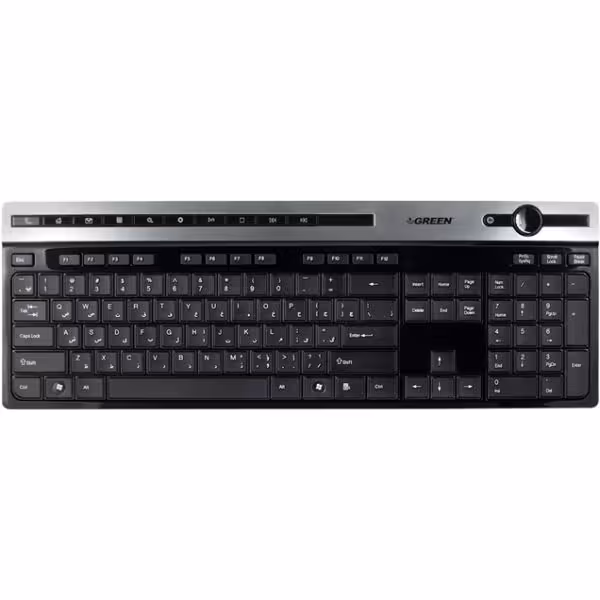 کیبورد با سیم گرین جی کی 502 آفیشیال GK-502 Official Multimedia Keyboard