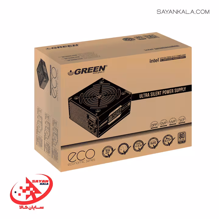 منبع تغذیه کامپیوتر گرین مدل POWER GREEN GP400A ECO 400W