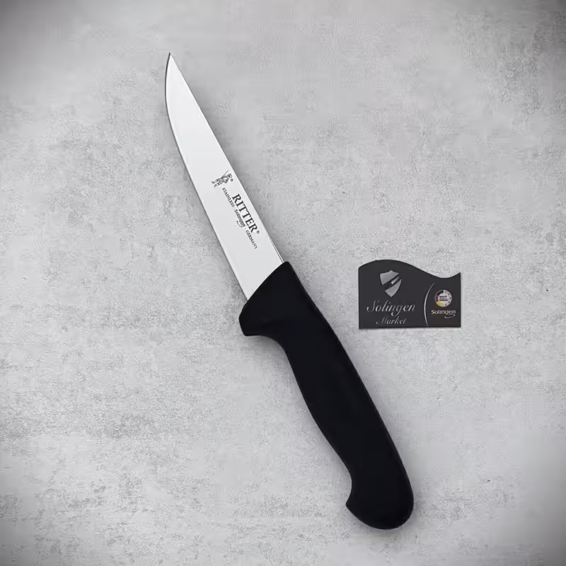 چاقوی قصابی زولینگن (Solingen) آلمان مدل Ritter 13 سانتی‌متری – ابزار حرفه‌ای برای برش دقیق گوشت در آشپزخانه‌های حرفه‌ای و خانگی
