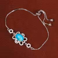 دستبند فیروزه زنانه کد 29940 - جواهری مشاهیر