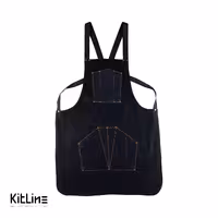 پيشبند جين بلند 7 جيب طرح صدف تک فرم مدل کاترين