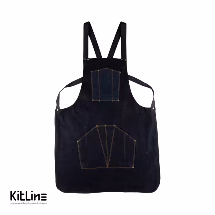 پيشبند جين بلند 7 جيب طرح صدف تک فرم مدل کاترين