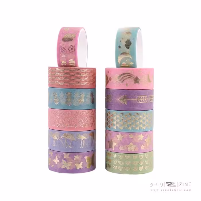 چسب نواری فانتزی واشی طلاکوب کد494