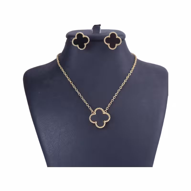 نیم ست زنانه استیل طلایی ونکلیف | 4036/1