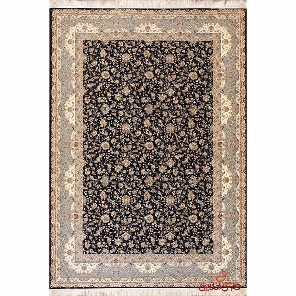 فرش پاتریس طرح پالیز سرمه ای