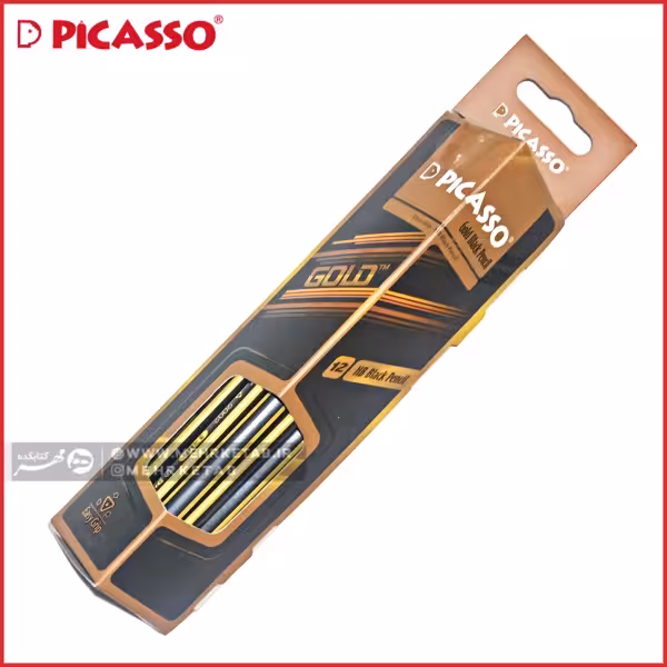 مداد تحریر پیکاسو سه وجهی طلاییpicasso classic gold pencil