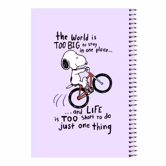 دفتر مشق 80 برگ اس جی مدل اسنوپی و دوچرخه