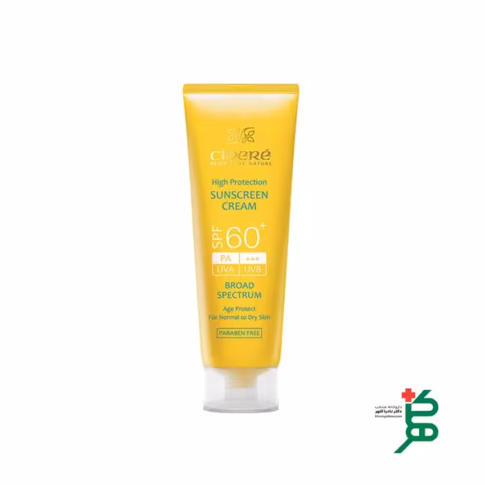 ضدآفتاب پوست نرمال بی رنگ سینره (SPF 60)