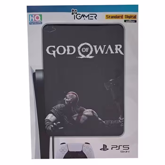 برچسب محافظ PS5 FAT (iG) طرح GOW Ragnarök