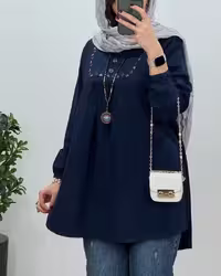 تونیک مانتویی گلدوزی شده گیسو