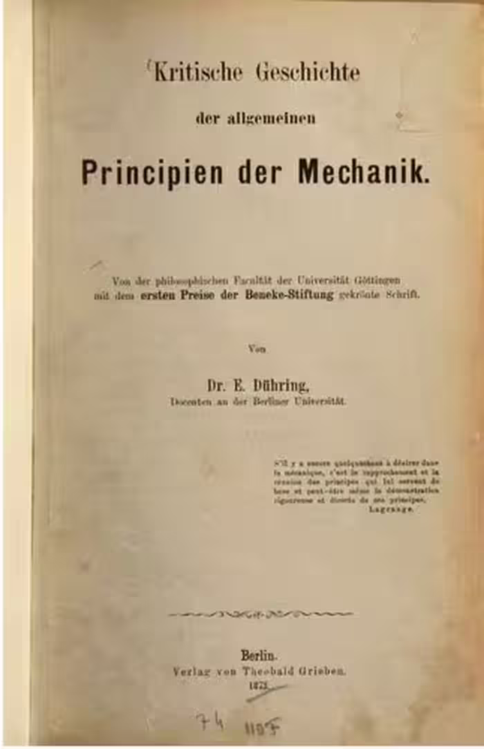 خرید و دانلود نسخه کامل کتاب Kritische Geschichte der allgemeinen Prinzipien der Mechanik