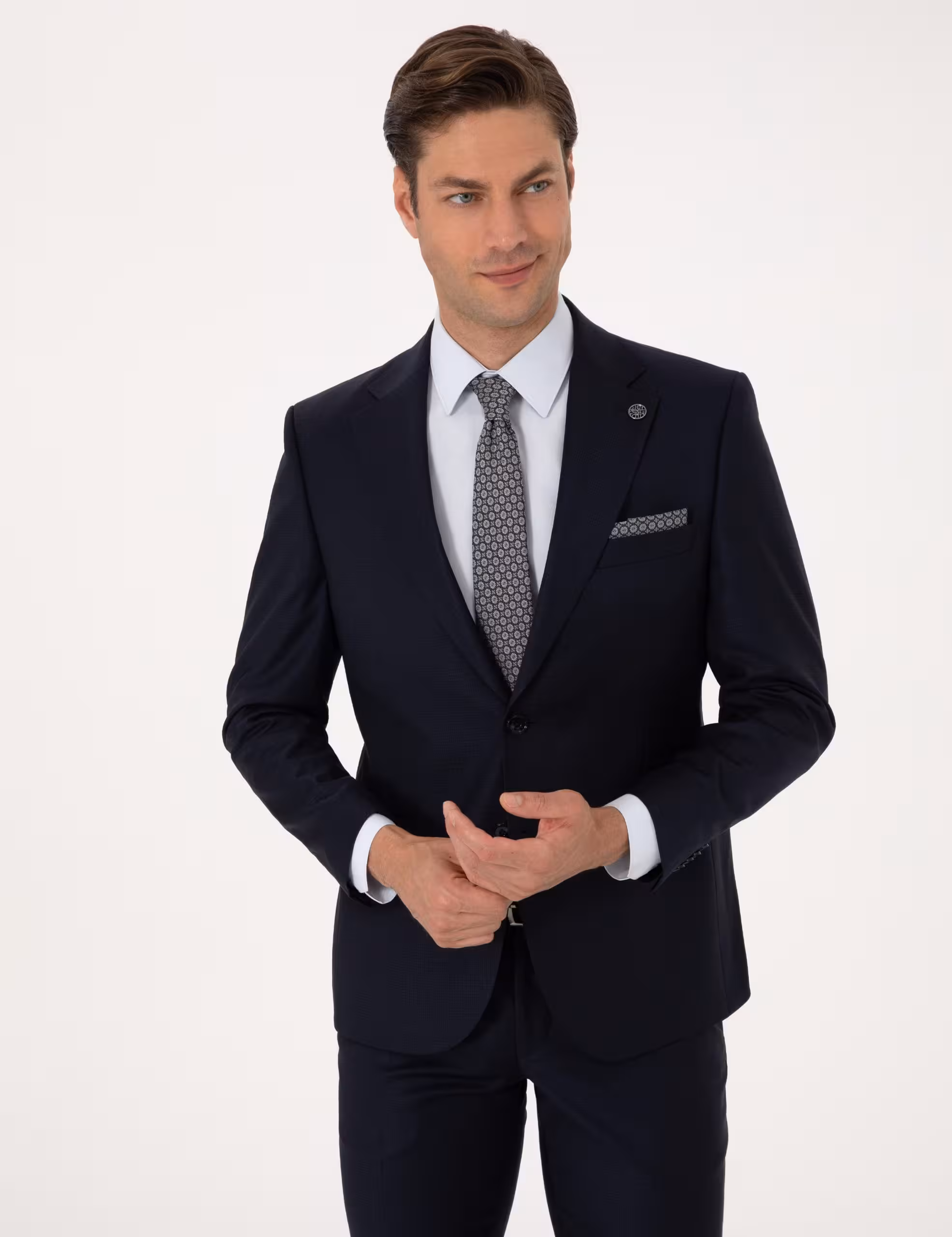 کت و شلوار مردانه سرمه ای پیرکاردین