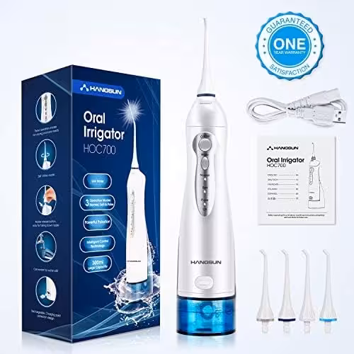 واترجت شست و شوی دهان و دندان  گارانتی تعویض شارژی Hangsun HOC700 با مخزن آب 300 میلی لیتری پرتابل - تهران فوری