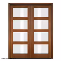 درب اتاق نشیمن با شیشه سکوریت طرح‌دار کد 1139