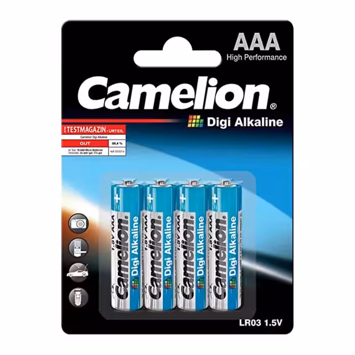 باتری نیم قلمی کملیون مدل Digi Alkaline بسته 4 عددی