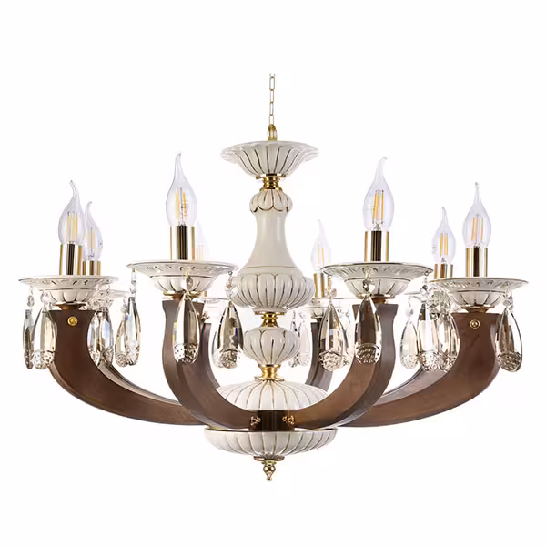 لوستر دایکاست 12 شعله چشمه نور مدل M3415/6 6-A آنتیک