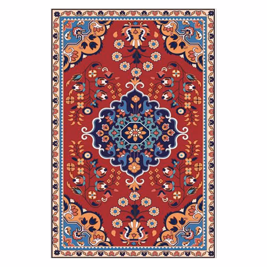 فرش مخمل هازان ترک طرح سنتی کد O148