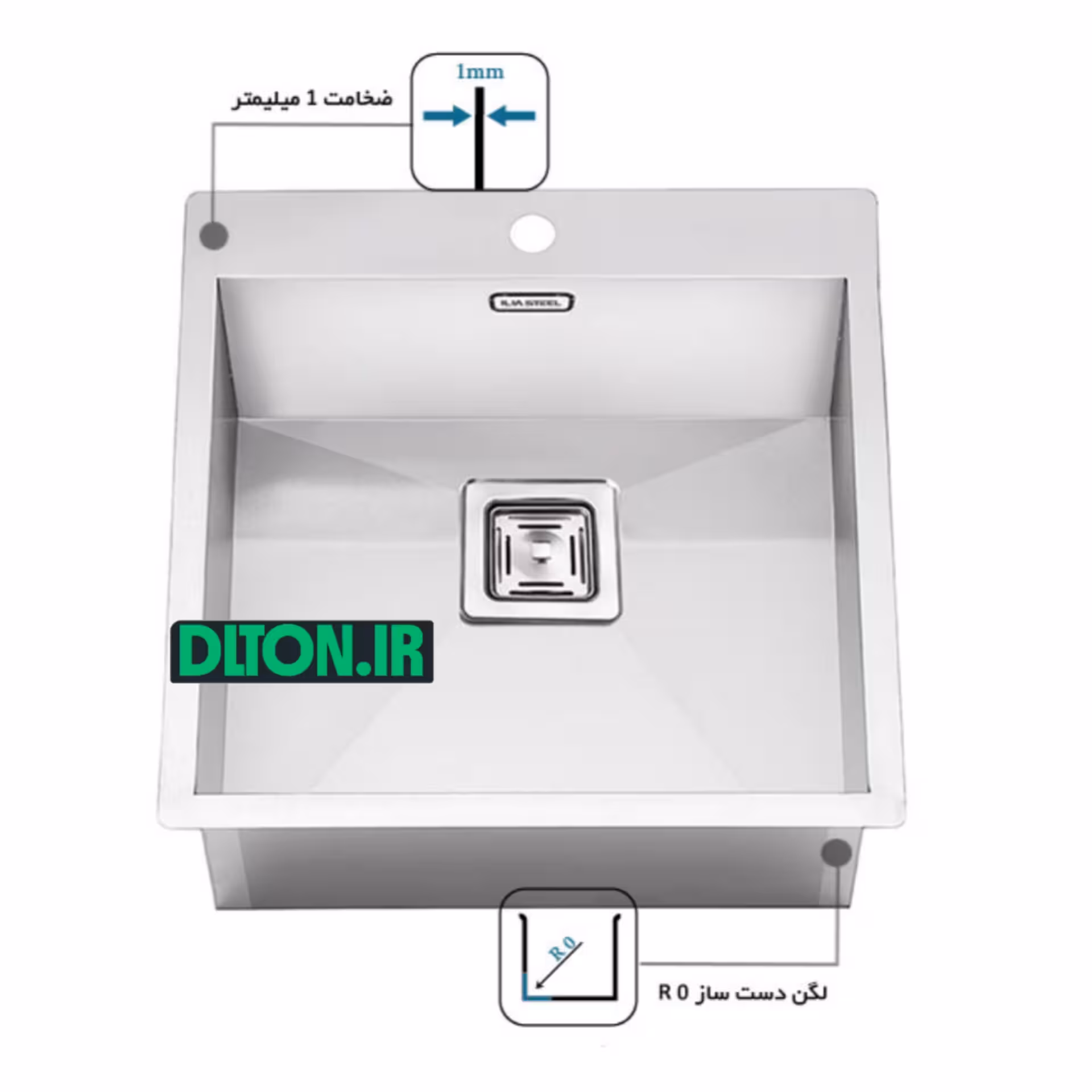 سینک ایلیا استیل 6009 توکار