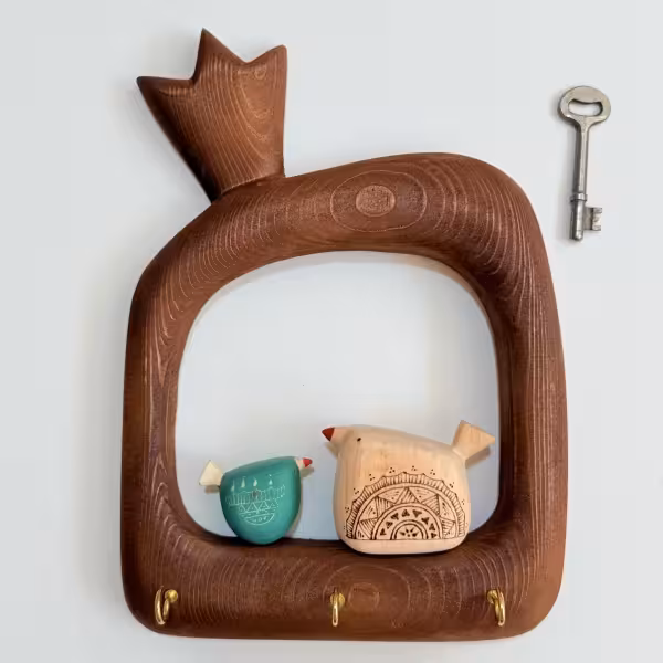 جاکلیدی پرنده با جوجه طرح یک