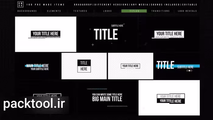 پروژه پریمیر مجموعه افکت های گلیچ Glitch kit - پک تول