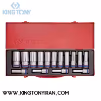 کینگ تونی 4215MR ست بکس میلیمتر بلند 1/2 درایو 12 گوش 15 عددی