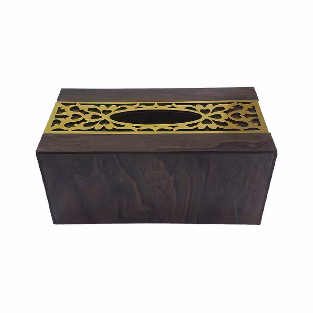 جا دستمال کاغذی چوبی طرح لیزر 200 برگی