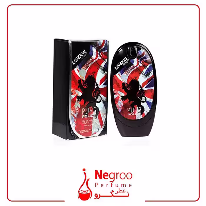 عطر ادکلن پلیس پیور لندن مردانه-مشکی 75 میل