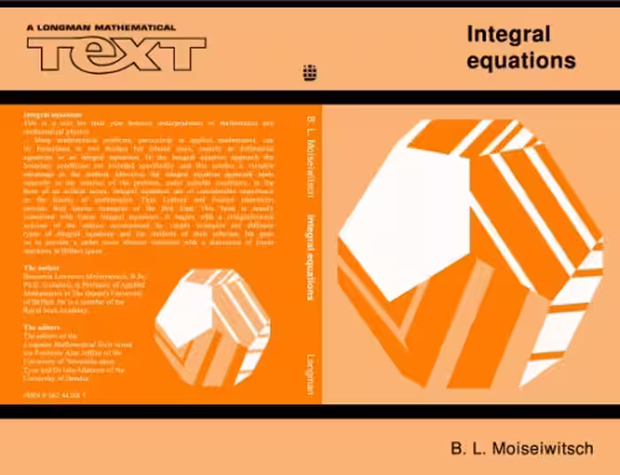 خرید و دانلود نسخه کامل کتاب Integral Equations