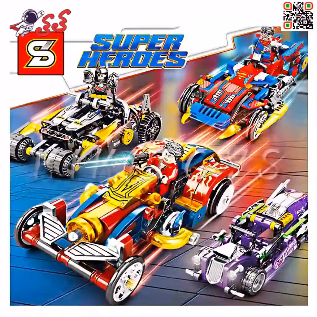 لگو ماشین ابر قهرمانان اونجرز و بتمن دی سی کامیک برند اس وای SY7020