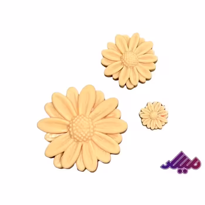 قالب سیلیکونی گل بابونه 3 عددی 5 و 3 و 2 سانت