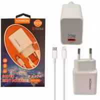 آداپتور شارژر فست با کابل Type C به Lightning PD QC30 Arson AN-W20W