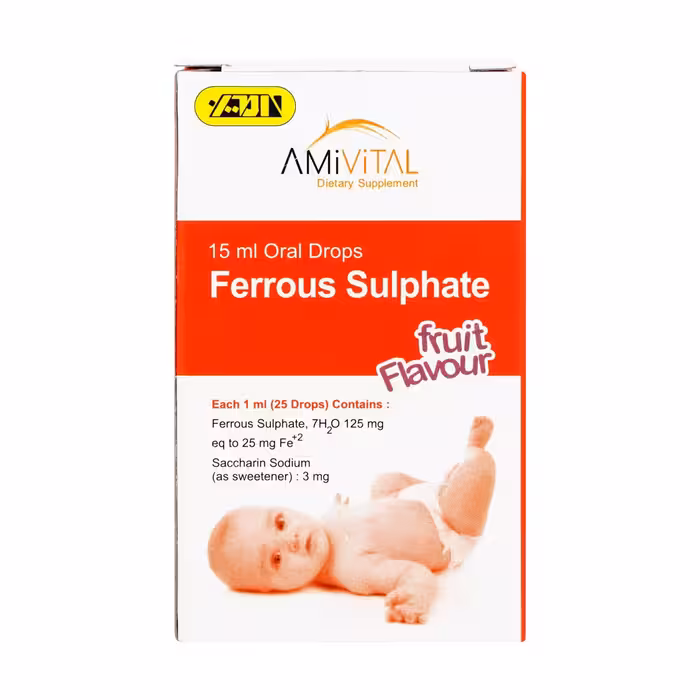 قطره خوراکی فروس سولفات امی ویتال 15 میل