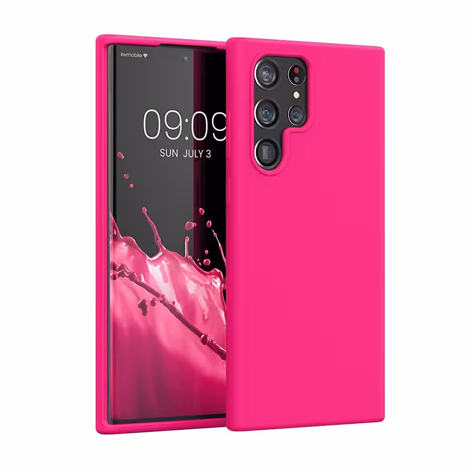 قاب سیلیکونی اورجینال s22 ultra صورتی