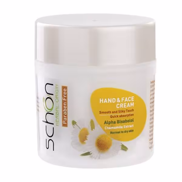 کرم دست و صورت کاسه ای بابونه شون SCHON Chamomile Moisturizing Cream