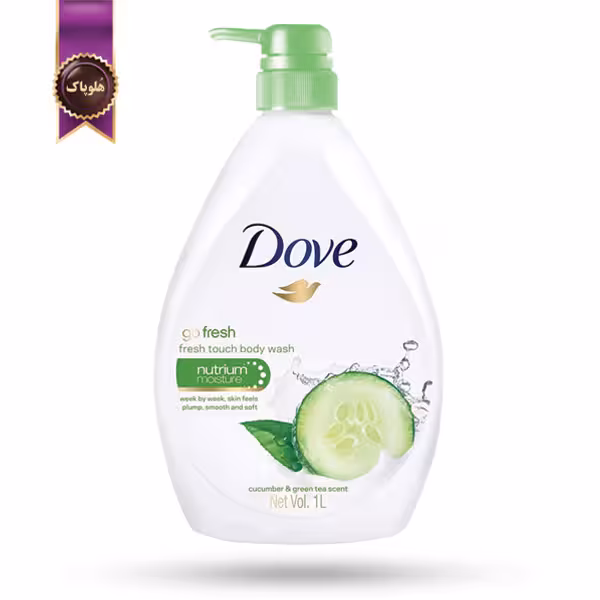 شامپو بدن داو Dove مدل عصاره خیار و چای سبز Cucumber & Green Tea حجم 1 لیتر (اورجینال)