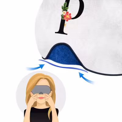 چشم بند خواب مدل حرف P