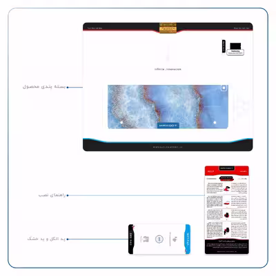 برچسب پوششی ماهوت مدل Blue Ocean Marble مناسب برای تبلت سامسونگ Galaxy Tab S2 9.7 2015 T815