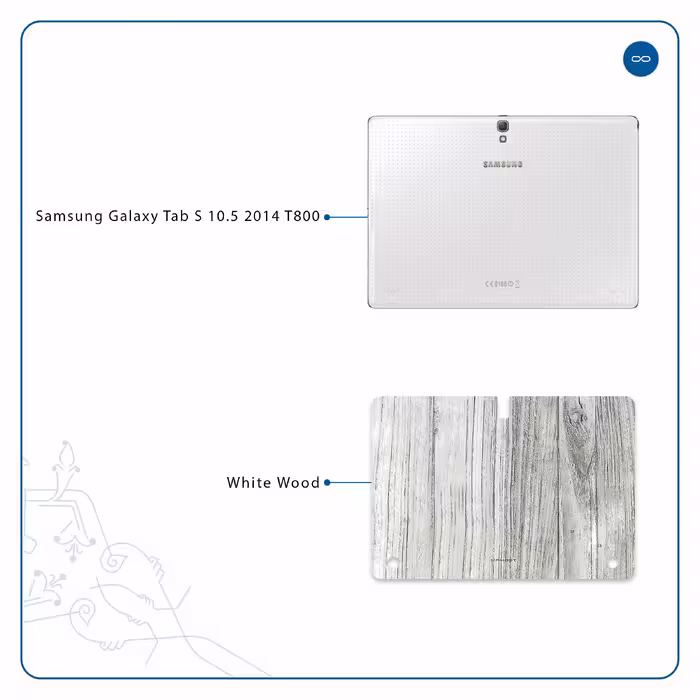 برچسب پوششی ماهوت مدل White Wood مناسب برای تبلت سامسونگ Galaxy Tab S 10.5 2014 T800