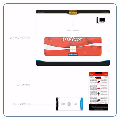 برچسب پوششی ماهوت مدل Coca-Cola-Logo مناسب برای تبلت مایکروسافت Surface Pro 4 2015