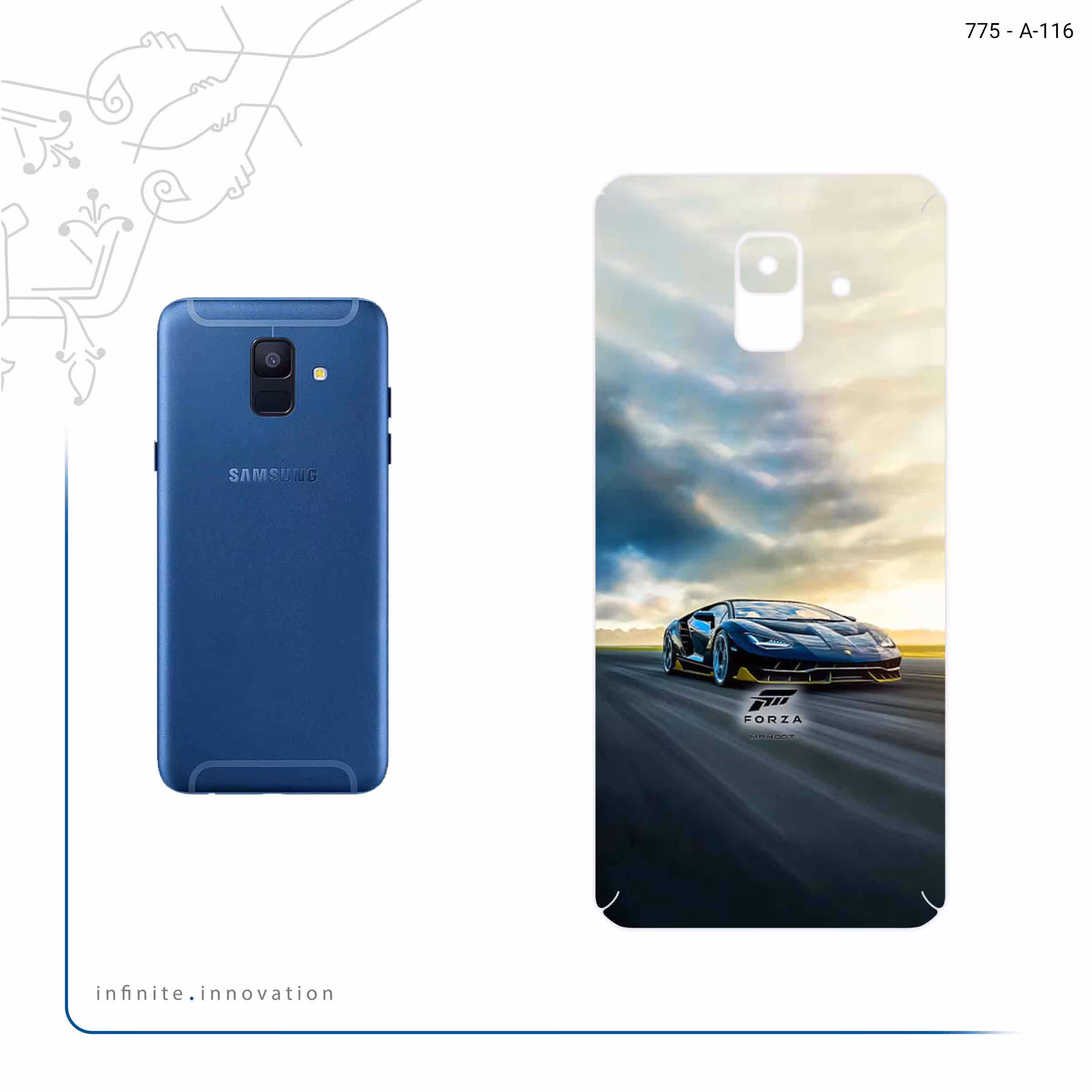 برچسب پوششی ماهوت مدل Forza Horizon Game Series مناسب برای گوشی موبایل سامسونگ Galaxy A6 2018