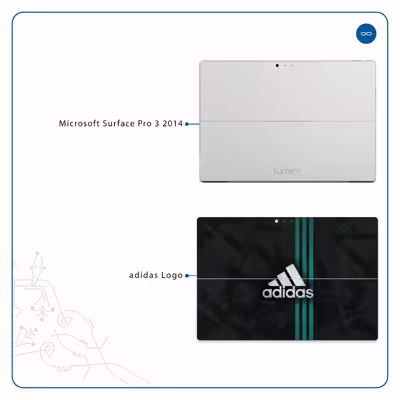 برچسب پوششی ماهوت مدل adidas-Logo مناسب برای تبلت مایکروسافت Surface Pro 3 2014