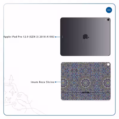 برچسب پوششی ماهوت مدل Iran-Tile6 مناسب برای تبلت اپل iPad Pro 12.9 (GEN 3) 2018 A1983