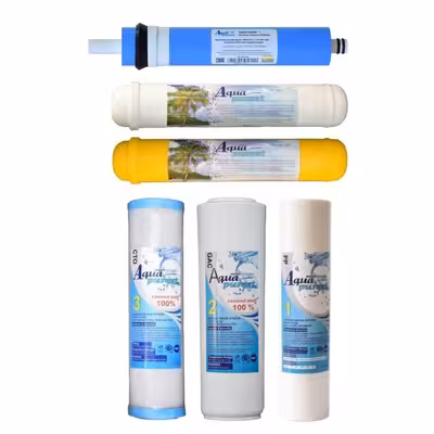 فیلتر دستگاه تصفیه آب آکوا پیورست مدل SW 6066 NEW مجموعه 5 عددی به همراه فیلتر تصفیه آب مدل ممبران