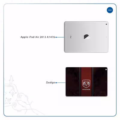 برچسب پوششی ماهوت مدل Dodge مناسب برای تبلت اپل iPad Air 2013 A1476