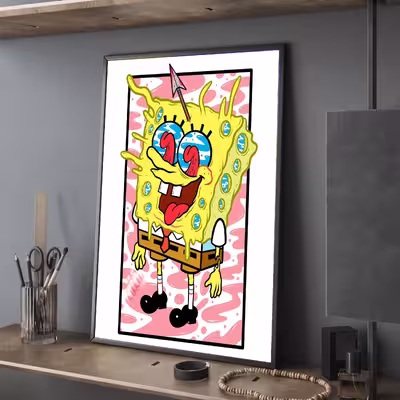 تابلو مدل دکوراتیو باب اسفنجی sponge bob کدG8-34