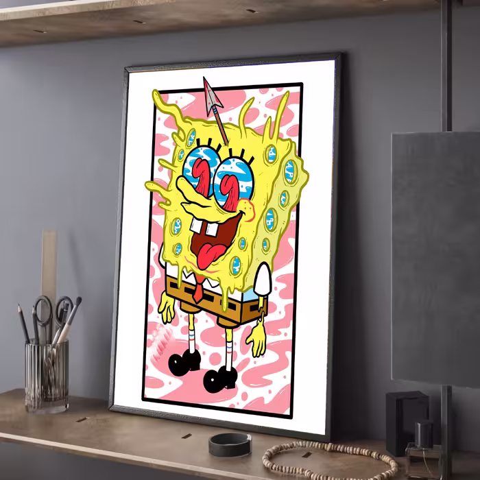 تابلو مدل دکوراتیو باب اسفنجی sponge bob کدG8-34