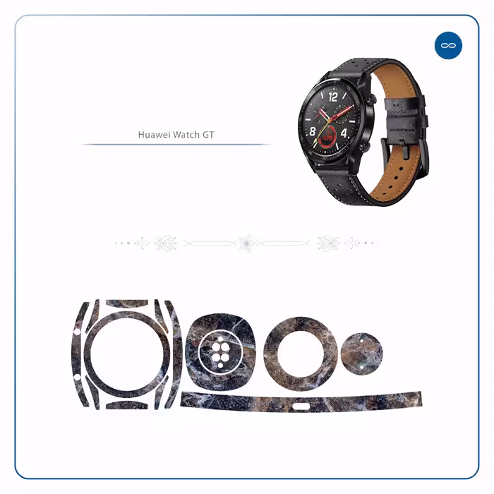 برچسب ماهوت طرح Earth-White-Marble مناسب برای ساعت هوشمند هوآوی Watch GT