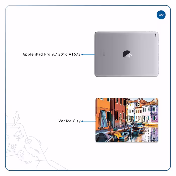 برچسب پوششی ماهوت مدل Venice City مناسب برای تبلت اپل iPad Pro 9.7 2016 A1673