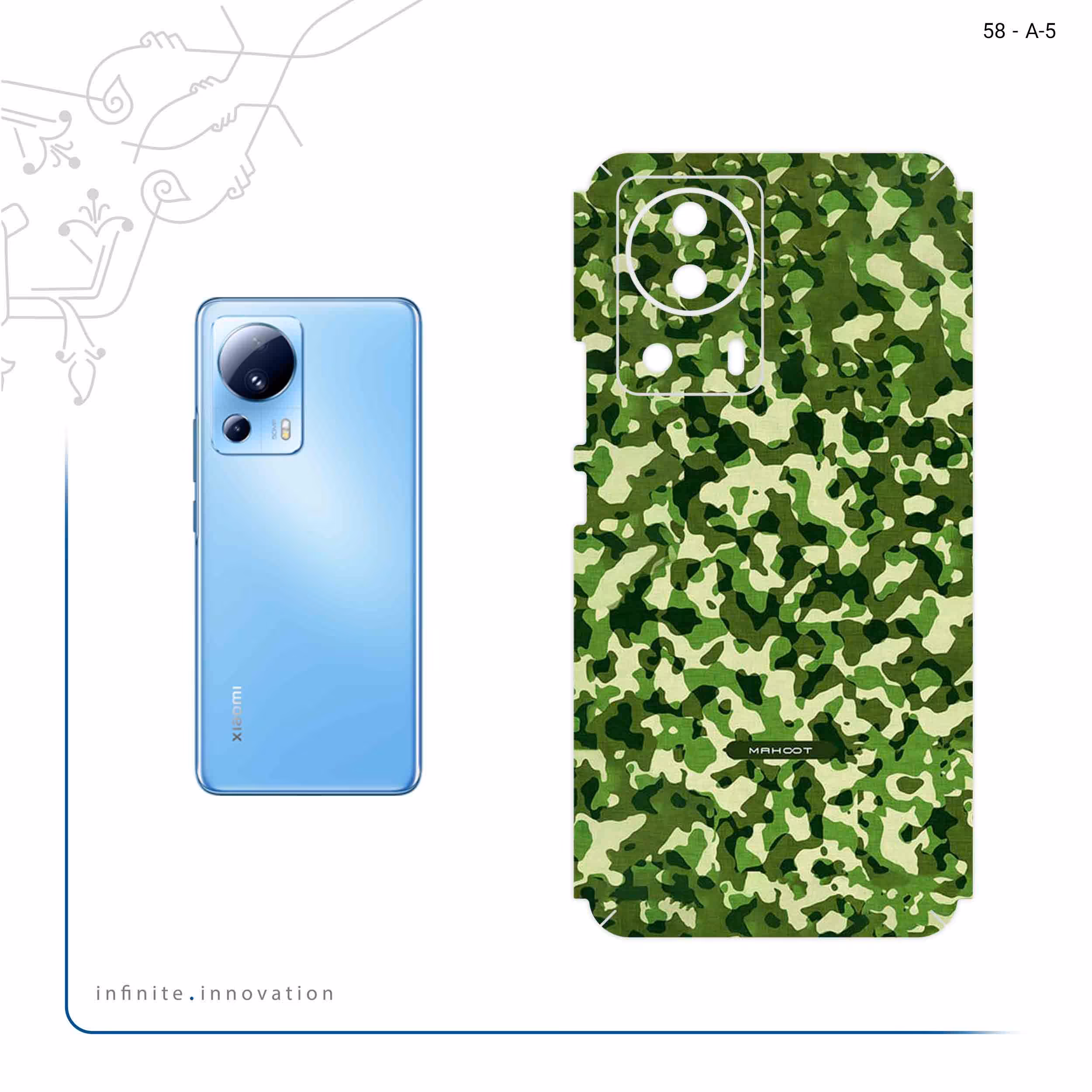 برچسب پوششی ماهوت مدل Army_Green مناسب برای گوشی موبایل شیائومی 13 Lite