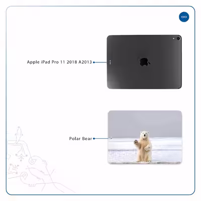 برچسب پوششی ماهوت مدل Polar bear مناسب برای تبلت اپل iPad Pro 11 2018 A2013